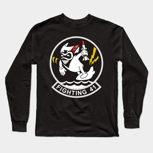 VFA41 Black Aces Long Sleeve T-Shirt by MBK